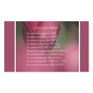 What Cancer Cannot Do, Support and Encouragement Rectangular Sticker