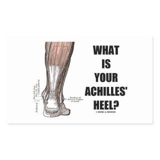 What Is Your Achilles' Heel? (Heel Anatomy) Rectangular Sticker