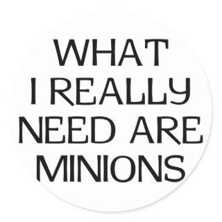 What Minions Classic Round Sticker