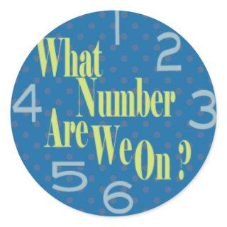 what number are we on blue with numbers classic round sticker