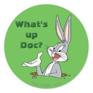 WHAT’S UP DOC?™ BUGS BUNNY™ Rabbit Hole Classic Round Sticker