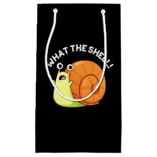 What The Shell Funny Snail Pun Dark BG Small Gift Bag