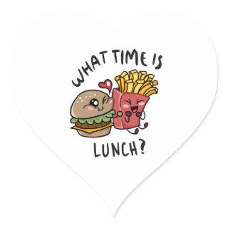 What time is lunch heart sticker