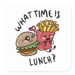 What time is lunch square sticker