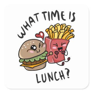 What time is lunch square sticker