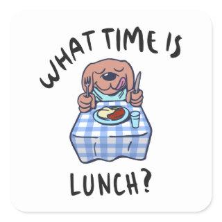 What time is lunch square sticker