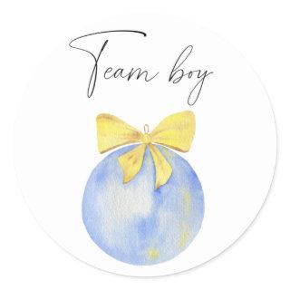 What will baby be team boy  classic round sticker