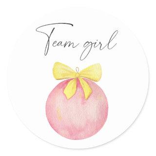 What will baby be team girl classic round sticker