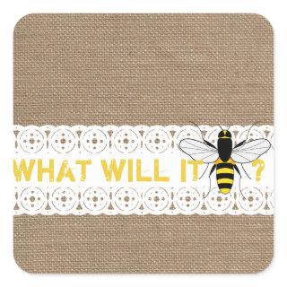 What Will It Bee? Gender Reveal Party Sticker