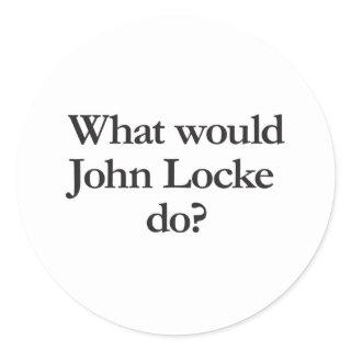what would john locke do classic round sticker
