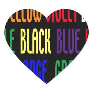 What's My Color Heart Sticker