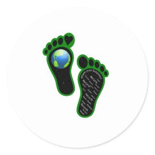 Whats Your Carbon Footprint Classic Round Sticker