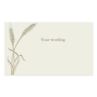 Wheat country wedding single grass rectangular sticker