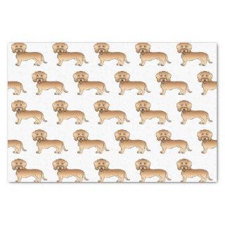 Wheaten Wire Haired Dachshund Cartoon Dog Pattern Tissue Paper