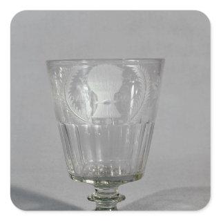 Wheel-engraved goblet, c.1800-25 square sticker
