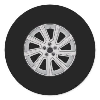 Wheel Rim Classic Round Sticker