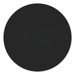 Wheelchair Handicap People Drive Classic Round Sticker