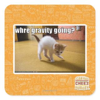 Where gravity going? square sticker