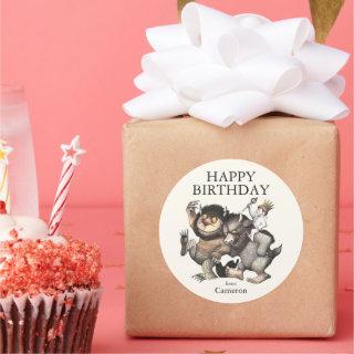 Where the Wild Things Are | Happy Birthday Classic Round Sticker