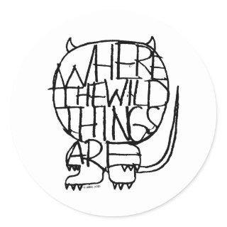 Where the Wild Things Are | Wild Thing Sketch Classic Round Sticker
