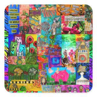 Whimsical and Colorful Mixed Media Stickers