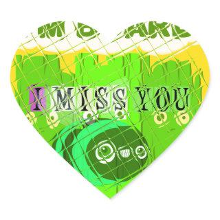 Whimsical Bored but Thinking of You Heart Sticker
