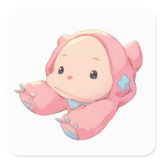 Whimsical Charming Art Square Sticker