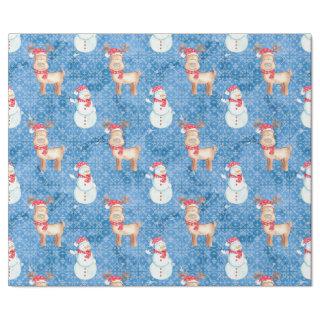 Whimsical Christmas Snowmen and Reindeer