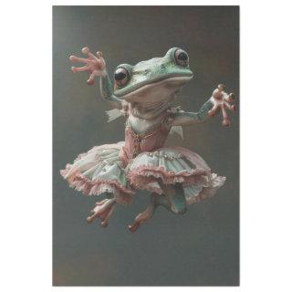 Whimsical Dancing Frog Decoupage Tissue Paper