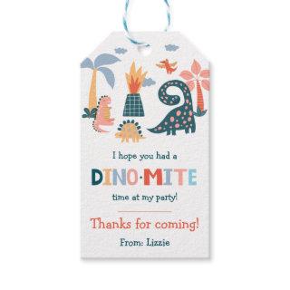 Whimsical Dino-Mite Dinosaur Themed Birthday Party Gift Tags