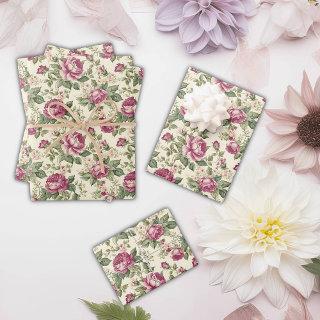 Whimsical Floral Pink Peony Blooms and Buds  Sheets