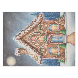 Whimsical Gingerbread House Decoupage Paper