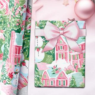 Whimsical Gingerbread Pastel Pink Christmas
