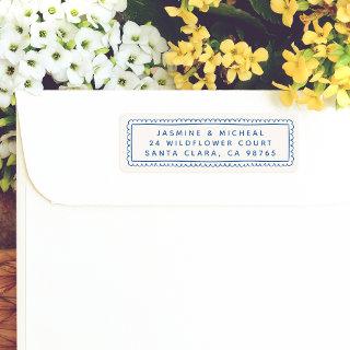 Whimsical Hand Drawn Retro Frame Return Address Label