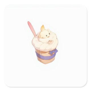 Whimsical Lovely Art Square Sticker