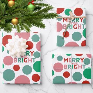 Whimsical Merry & Bright Modern Colorful Polka Dot  Sheets