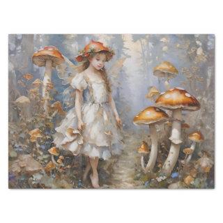 Whimsical Mushroom Fairy Decoupage   Tissue Paper