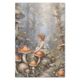 Whimsical Mushroom Fairy Decoupage   Tissue Paper