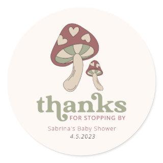 Whimsical Mushroom Sage Green  Label