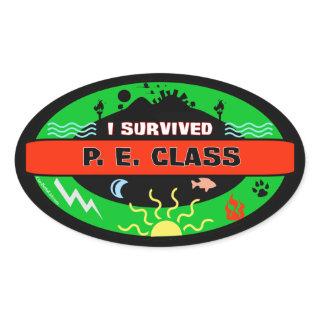 Whimsical P. E. Class Survivor Sticker
