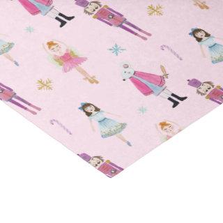 Whimsical Pink Watercolor Nutcracker Ballet Tissue Paper
