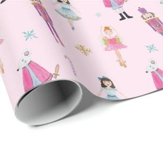 Whimsical Pink Watercolor Nutcracker Ballet