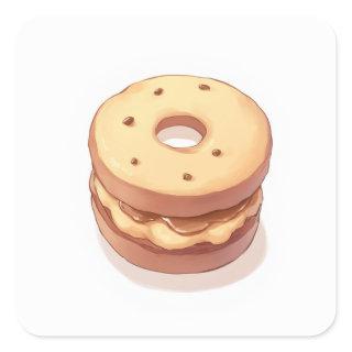 Whimsical Playful Art Square Sticker
