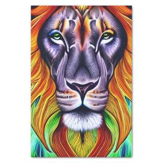Whimsical Primal Predator King Lion Tissue Paper