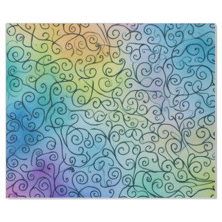 Whimsical Rainbow Swirl Pattern Abstract Colorful