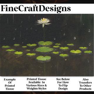 Whimsical Tranquil Lily Pond BP5B Decoupage Tissue Paper