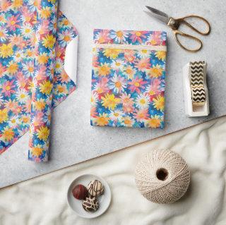 Whimsical Watercolor Painting of Playful Daisies