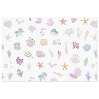 Whimsical Watercolor Under the Sea Mermaid Party Tissue Paper