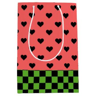 Whimsical Watermelon Colors Patterned   Medium Gift Bag