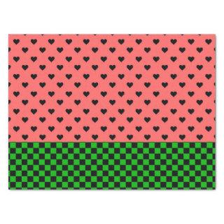Whimsical Watermelon Colors Patterned  Tissue Paper